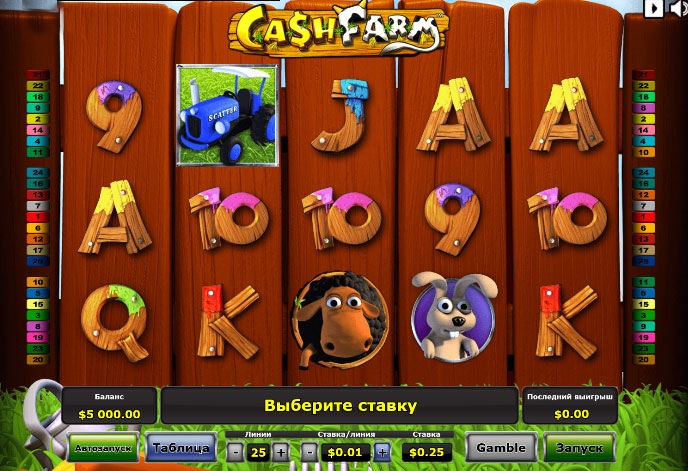 Игровой автомат Cash Farm без регистрации демо. 