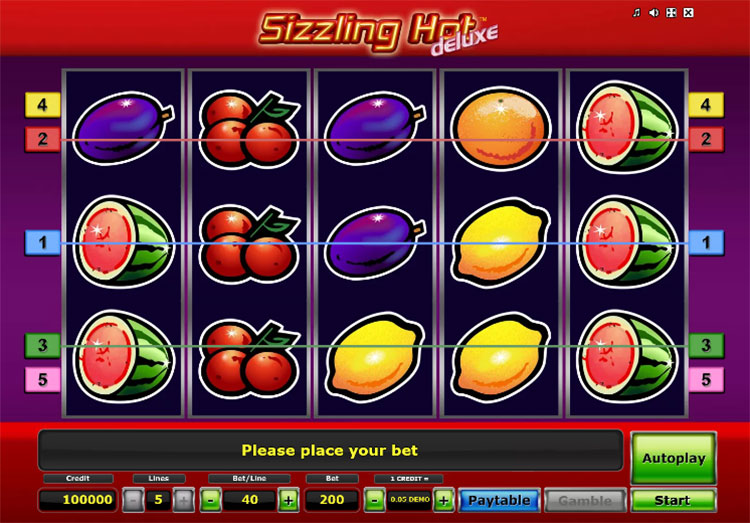Игровой автомат Sizzling Hot Deluxe демо. 