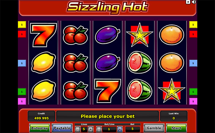 Игровой автомат Сизлинг Хот играть бесплатно. 
