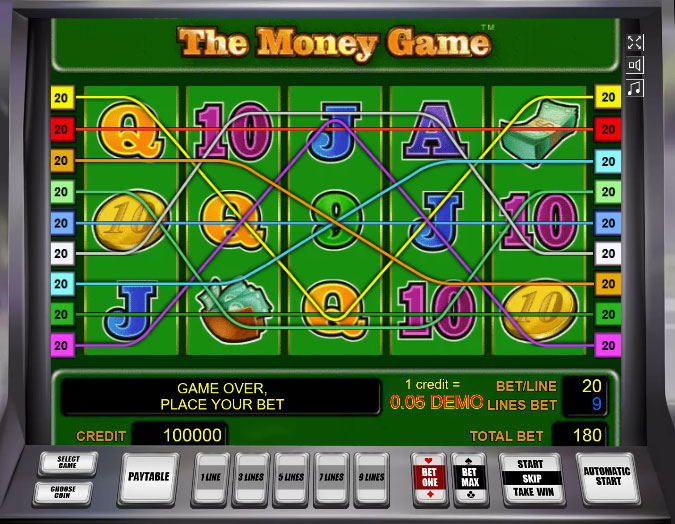 Игровой автомат The Money Game демо. 